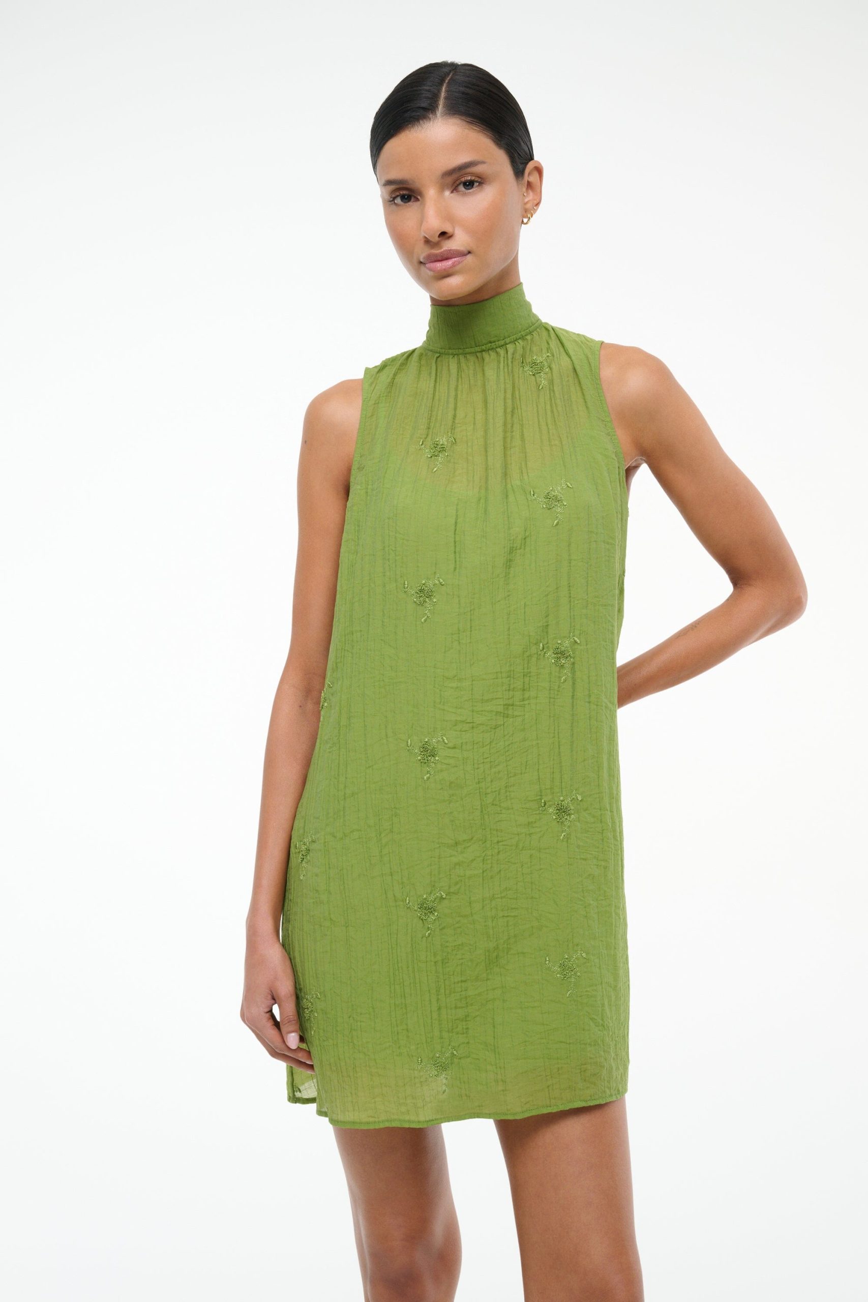 ADDY MINI DRESS | GARDEN GREEN - Image 4