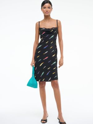 EVANGELINE SILK DRESS | POP SARDINES BLACK