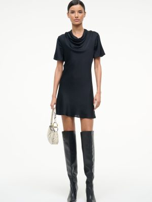 IRIS SILK DRESS | BLACK
