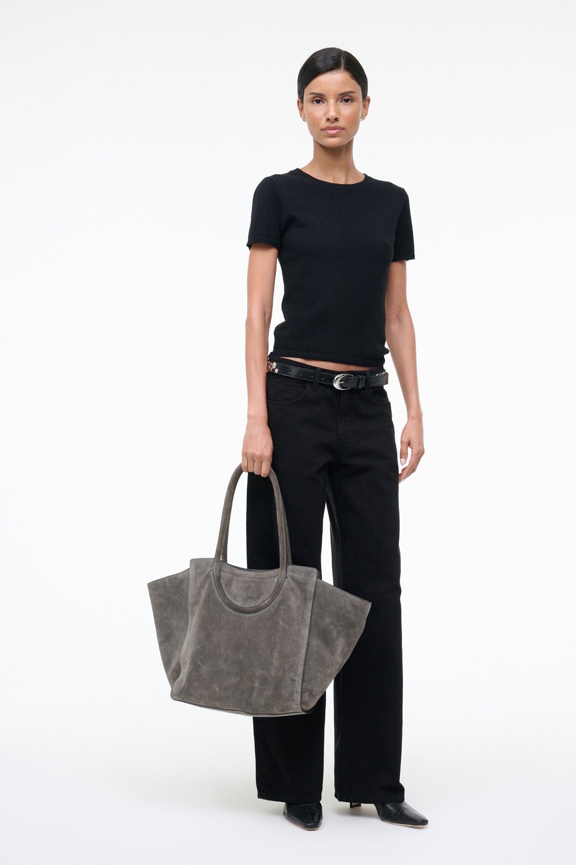 MAUDE TOTE BAG | STORM SUEDE - Image 2