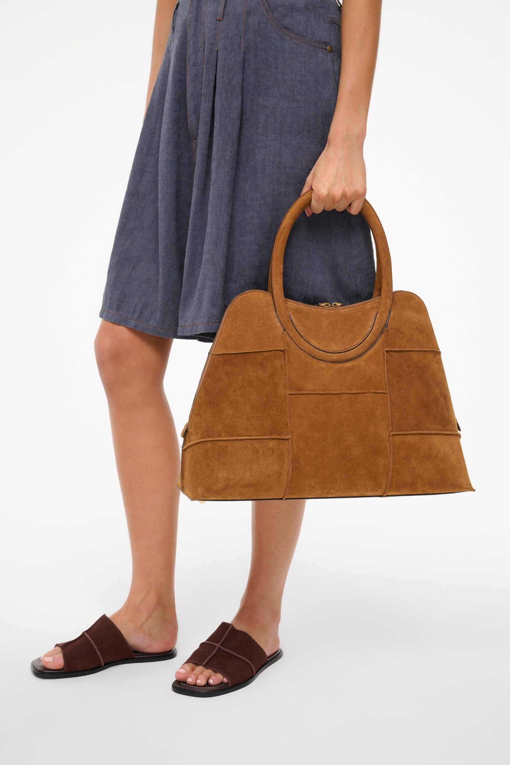NAOMI SATCHEL | TAN SUEDE - Image 4