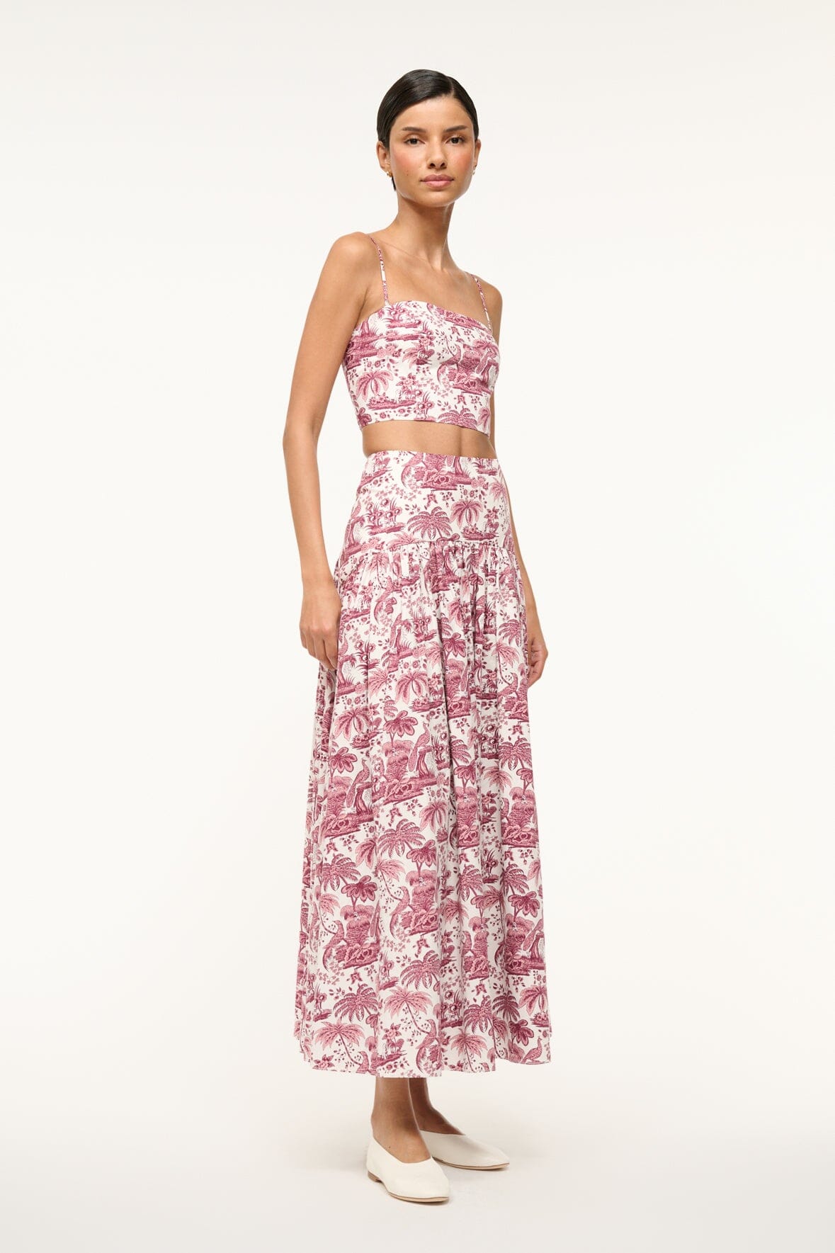 PROCIDA SKIRT | BORDEAUX TOILE - Image 3