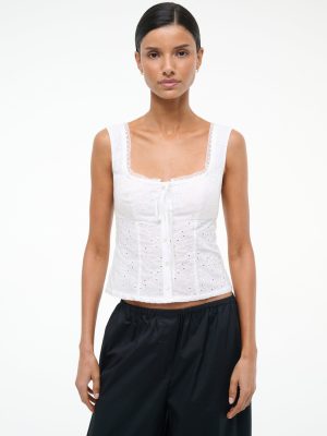 LOU TOP | WHITE EYELET