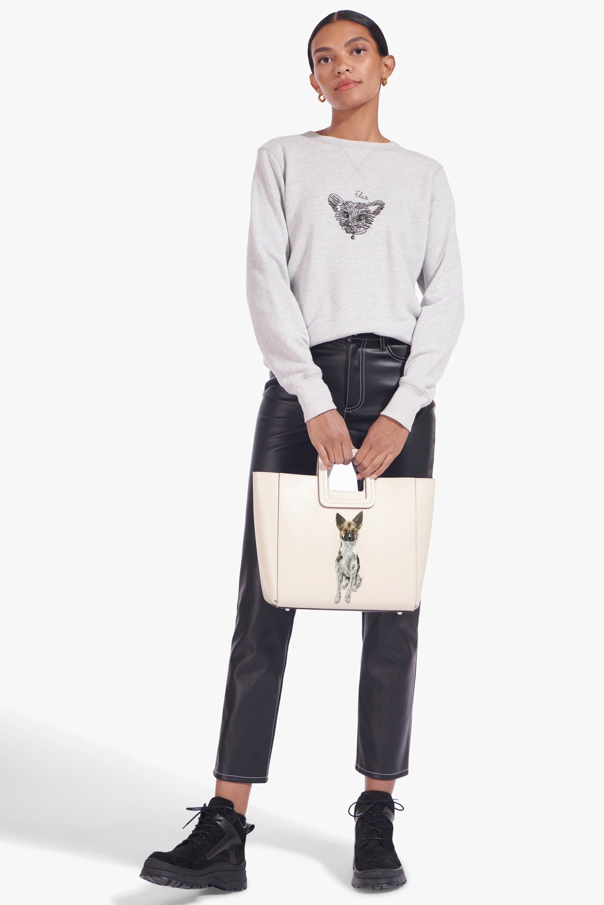CUSTOM SHIRLEY LEATHER BAG | CREAM - Image 4