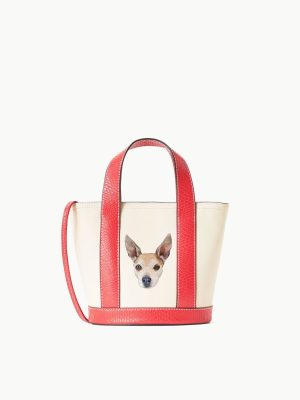 CUSTOM ALLORA MINI TOTE | CREAM RED ROSE