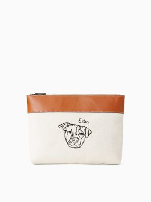 CUSTOM STAUD x C.BONZ DUCKIE ZIP POUCH | CREAM TAN