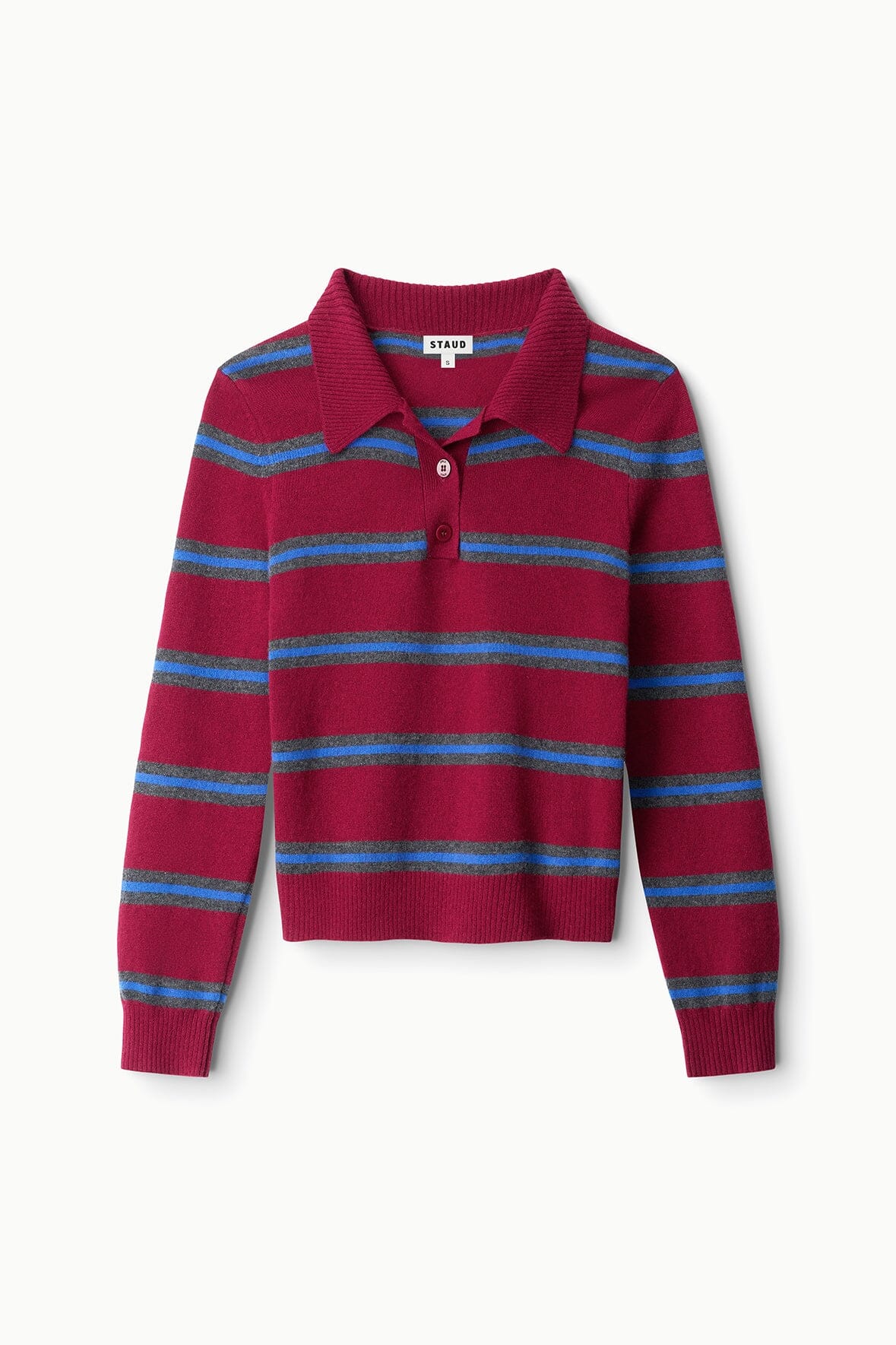 GEMMA CASHMERE SWEATER | CRIMSON STRIPE - Image 5