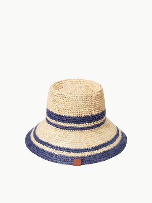 RITA BUCKET HAT | NATURAL NAVY