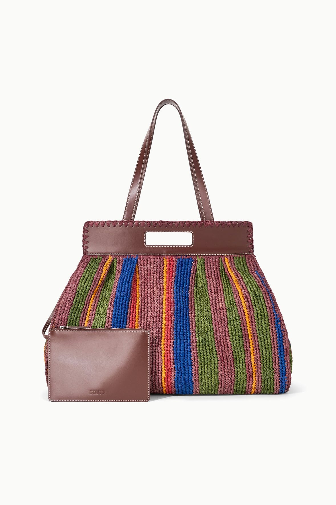 RUE TOTE BAG | JUNGLE STRIPE RAFFIA - Image 3